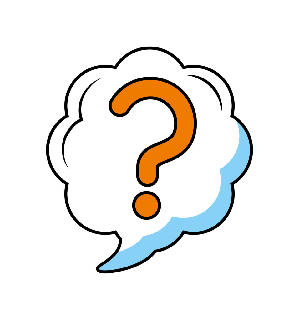 speech bubble with interrogation sign problem